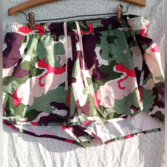Old Navy Go Dry Multicolored Camouflage Athletic Shorts - Green, Pink, White - Picture 2 of 7